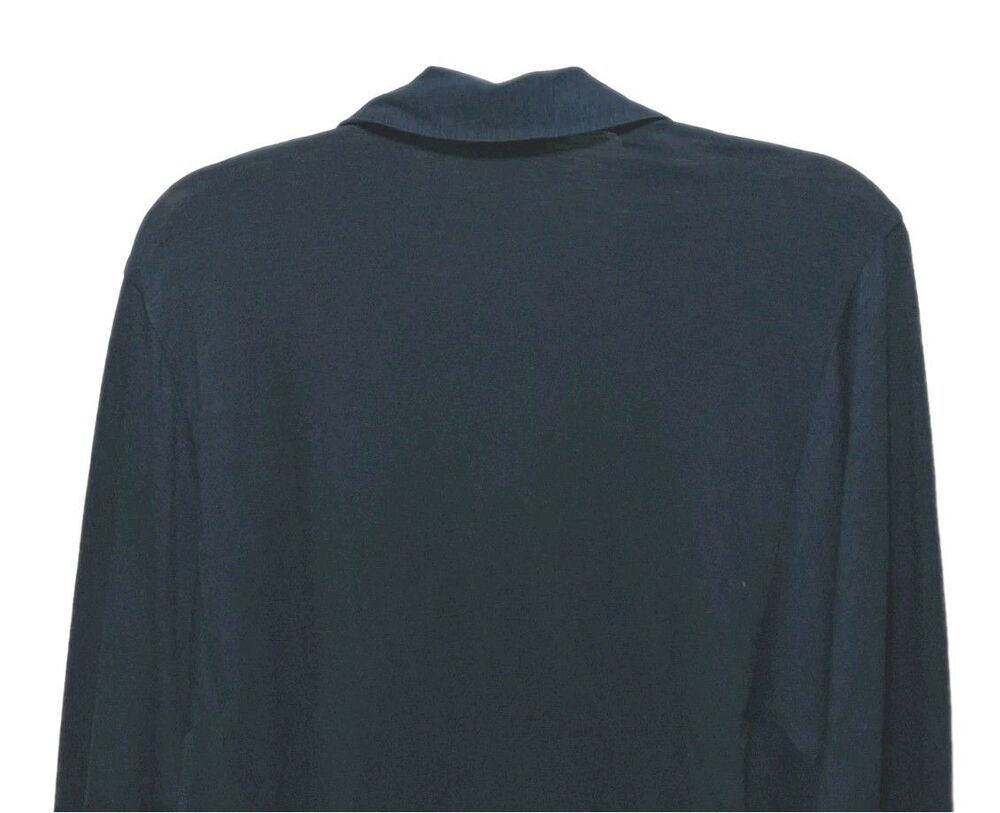 Relaxed Deep Teal Slub Cotton Blend Button-Up Shirt J. Jill Women’s Size M - Picture 11 of 15